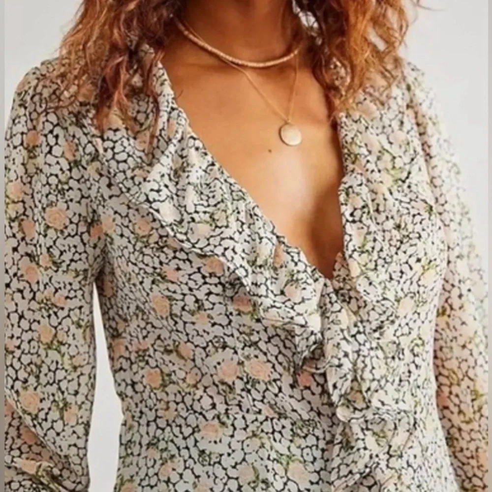 Free People Gigi Floral Maxi Tunic Top - Picture 9 of 15